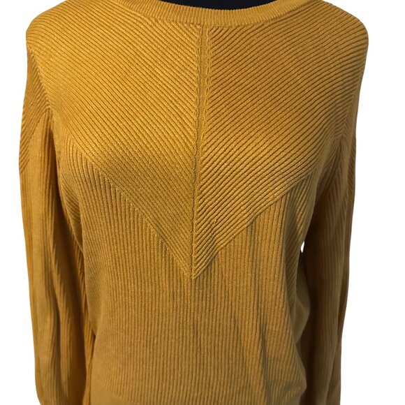 Apt 9 mustard yellow size Small crew neck sweater - Picture 4 of 7